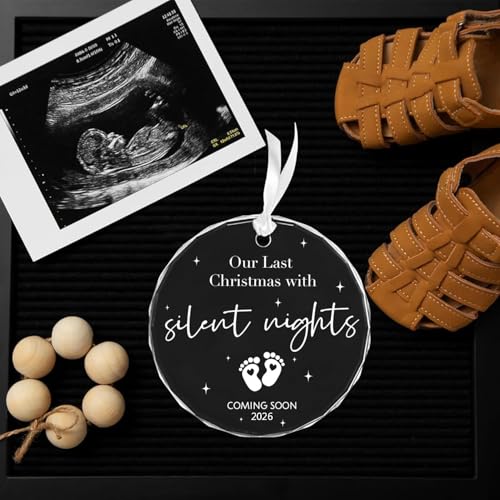 RchSLK Pregnancy Announcement Gifts, Wedding Ornaments, Expecting Baby Ornament 2026, Baby Coming Soon Ornament 2026 for Christmas, for Family, Husband, Grandparents, Family, Aunt - Image 5