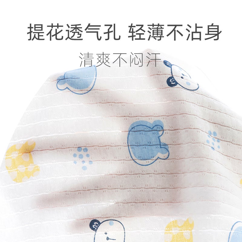 Baby''s short-sleeved T-shirt cotton baby boys'' one-piece top inner base children''s summer wear summer thin women''s - Image 3