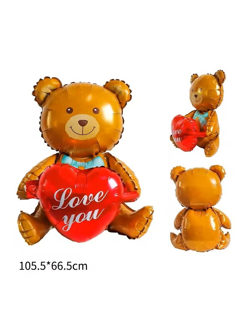 Boxwoods 7 Pieces Of Love You Printed Heart Shape Foil Balloon  - Image 2