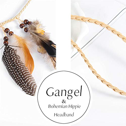 Gangel Indian Hairband Boho Hippie Headbands Feather Tassel Headband Cosplay Halloween Feather Hair Accessories for Women - Image 4
