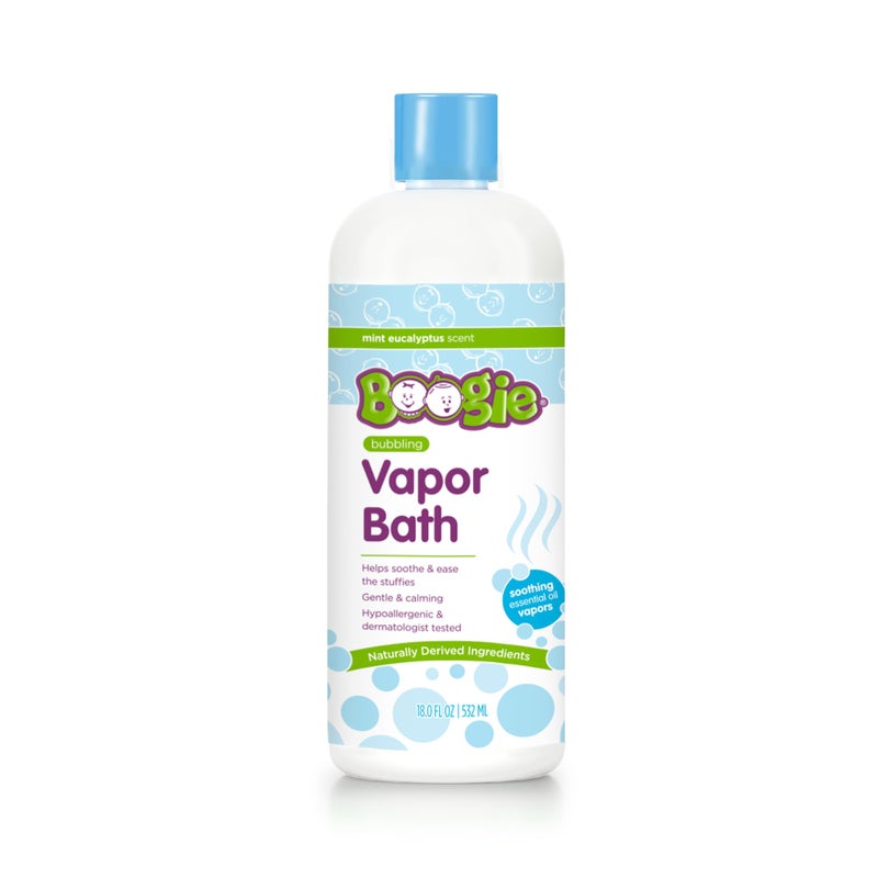 Boogie Kids Botanical Bubble Bath Soothing Vapor Made with Plant and Oat Extracts Natural Essential Oils Mint Eucalyptus 18 oz Pack of 1