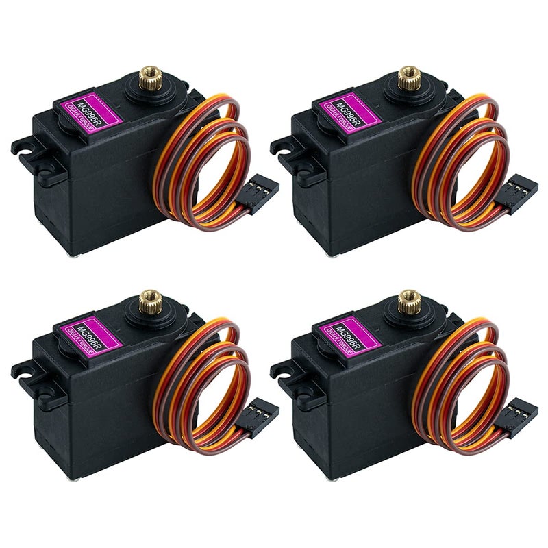 Hosyond محركات سيرفو رقمية MG996R 55 جرام من هوسيوند 4 حزمة عزم دوران عالي تروس معدنية لسيرفو سيارات التحكم عن بعد الروبوتات القوارب الطائرات المروحية - Image 2