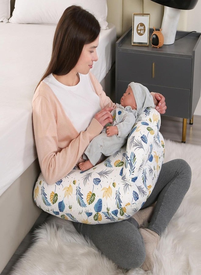 Proliva وسادة بروليفا للرضاعة الطبيعية للأطفال حديثي الولادة مع غطاء قابل للفصل، وسادة الرضاعة الطبيعية ودعم الرضاعة الطبيعية للطفل، وسادة رضاعة مع غطاء قابل للإزالة (بيج-بان) - Image 4