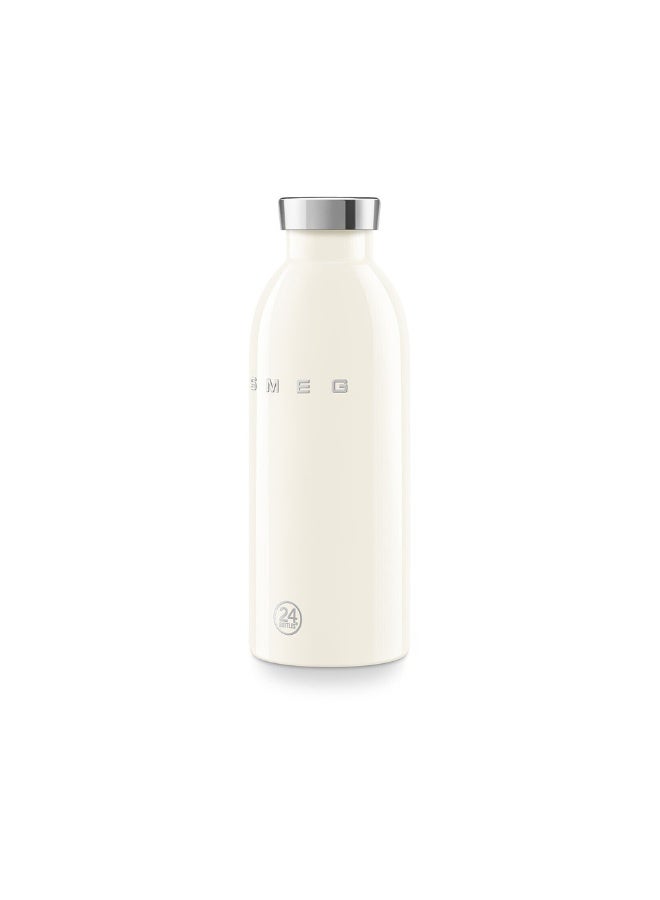 smeg زجاجة ماء حرارية من SMEG مصنوعة من الفولاذ المقاوم للصدأ - قارورة معزولة مانعة للتسرب - 500 مل. كريمة - Image 3