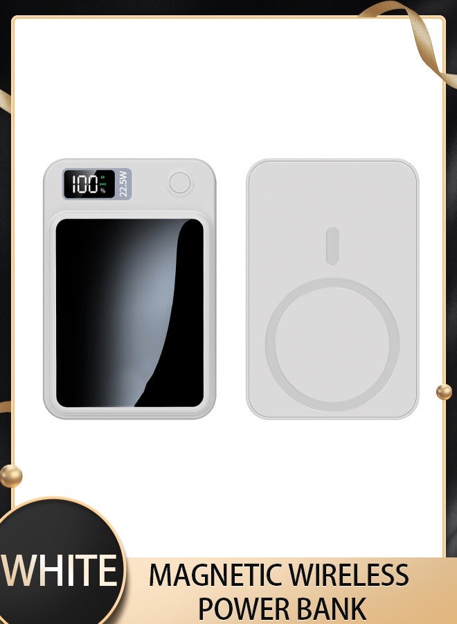 Zhongxing Magnetic power bank, 5000 mAh ultra-thin portable magnetic wireless portable charger, suitable for iPhone charging function, suitable for iPhone 16/15/14/13/12 series as well as mobile phones that support magnetic charging.  - Image 1