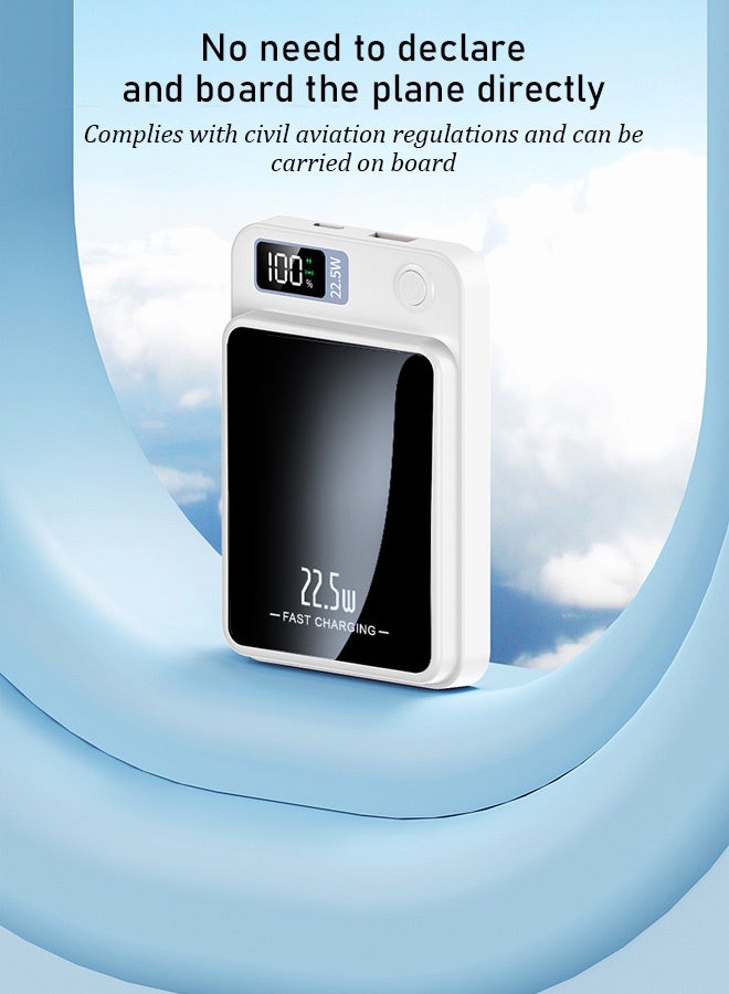 Power bank, mobile phone power bank, magnetic power bank, 5000mAh ultra-thin portable magnetic wireless charger, portable power bank, can charge smartphones, tablets, gaming devices, Bluetooth devices, etc. at the same time - small and portable, can be charged anytime, anywhere - Image 2