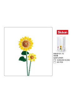 Sluban Flower Vase Building Kit - A Unique Flower Container With 245  Piece And Flowers Sunflower  - Image 2