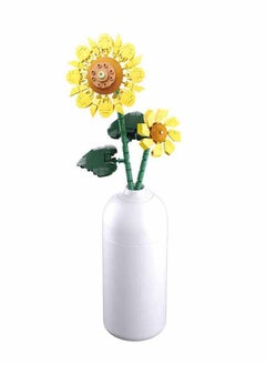 Sluban Flower Vase Building Kit - A Unique Flower Container With 245  Piece And Flowers Sunflower  - Image 4
