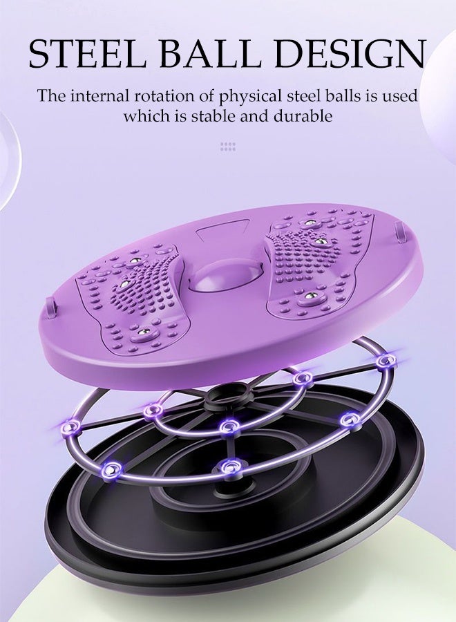 DUNISO Waist Twisting Disc Body Shaping Waist Twisting Board with Adjustable Drawstring Home Fitness Massage Foot Sole Exercise Waist Toning Fitness Turntable for Abs Training, Legs, Buttocks, Hip Exercise - Image 3