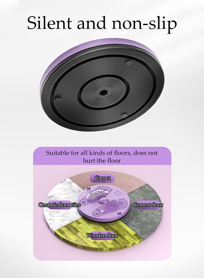 DUNISO Waist Twisting Disc Body Shaping Waist Twisting Board with Adjustable Drawstring Home Fitness Massage Foot Sole Exercise Waist Toning Fitness Turntable for Abs Training, Legs, Buttocks, Hip Exercise - Image 5