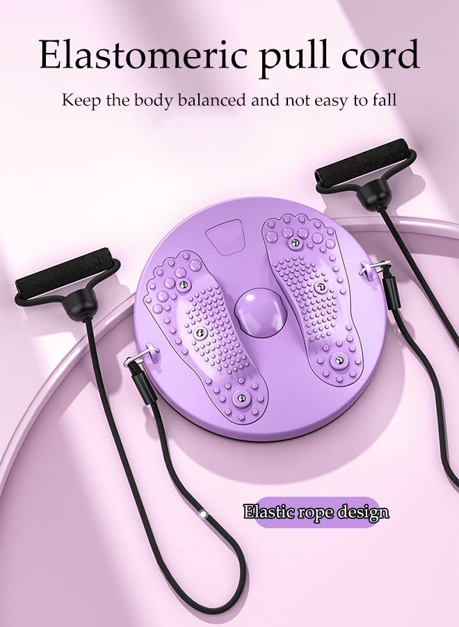 DUNISO Waist Twisting Disc Body Shaping Waist Twisting Board with Adjustable Drawstring Home Fitness Massage Foot Sole Exercise Waist Toning Fitness Turntable for Abs Training, Legs, Buttocks, Hip Exercise - Image 2