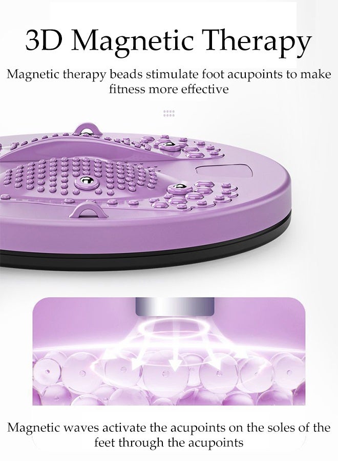 DUNISO Waist Twisting Disc Body Shaping Waist Twisting Board with Adjustable Drawstring Home Fitness Massage Foot Sole Exercise Waist Toning Fitness Turntable for Abs Training, Legs, Buttocks, Hip Exercise - Image 4