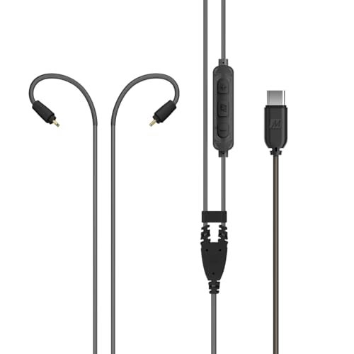 MEE Audio USB Type C Headset Cable with Microphone and 3Button Remote for MX PRO Series and M6 PRO inEar Monitors USBC Connector Black CableUSBPROBK - Image 1