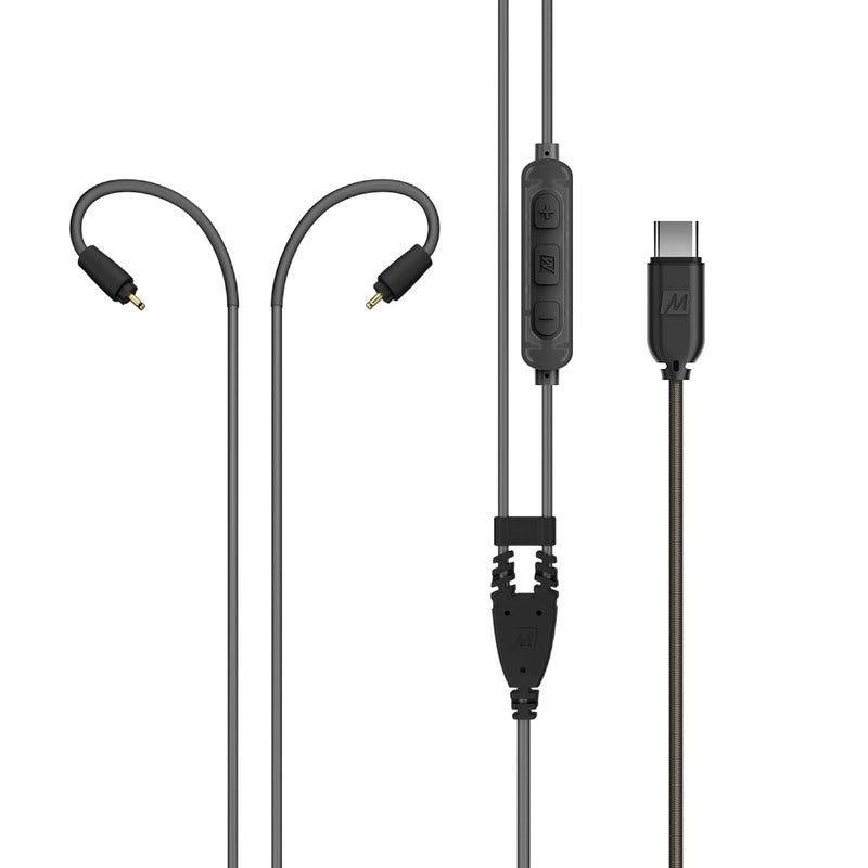 MEE Audio USB Type C Headset Cable with Microphone and 3Button Remote for MX PRO Series and M6 PRO inEar Monitors USBC Connector Black CableUSBPROBK - Image 2