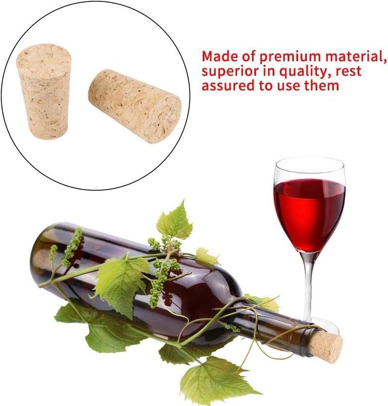 MAKINGTEC Tapered Corks, 50 Pcs Natural Tapered Corks, Wine Corks, Reusable Straight Wine Corks Stopper, 22 * 18 * 35mm Wooden Wine Stopper, Premium Corks, for Wine Making Craft - Image 4