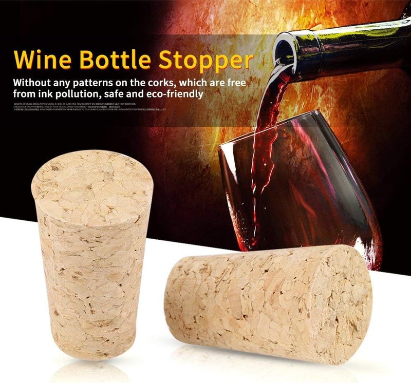 MAKINGTEC Tapered Corks, 50 Pcs Natural Tapered Corks, Wine Corks, Reusable Straight Wine Corks Stopper, 22 * 18 * 35mm Wooden Wine Stopper, Premium Corks, for Wine Making Craft - Image 2