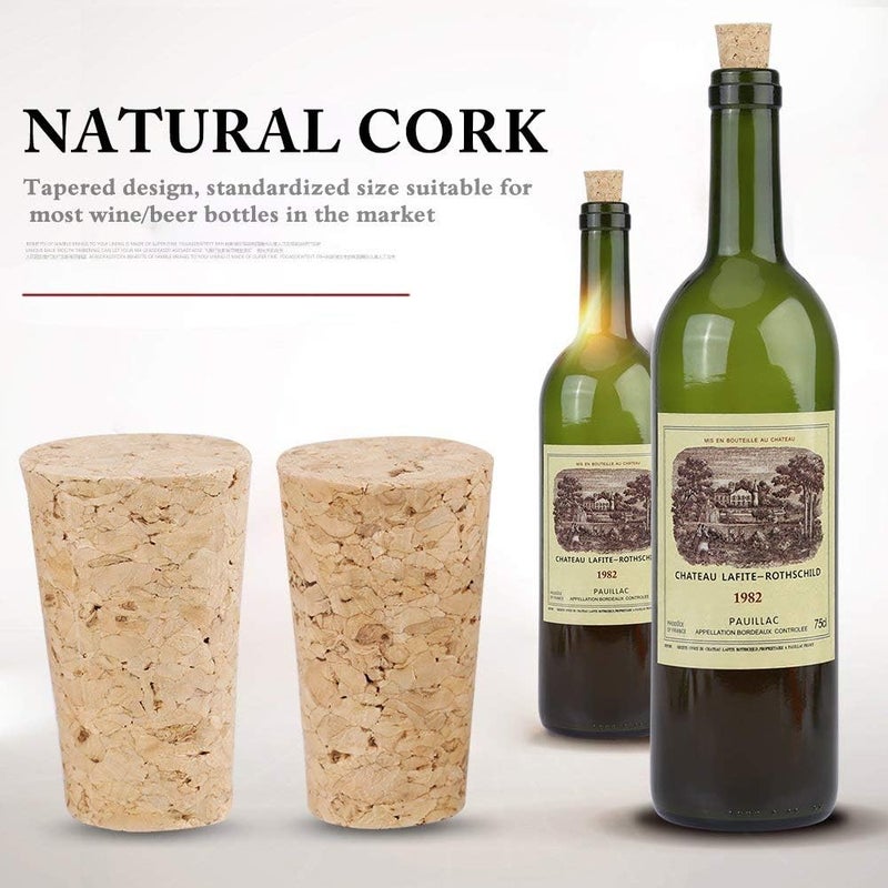 MAKINGTEC Tapered Corks, 50 Pcs Natural Tapered Corks, Wine Corks, Reusable Straight Wine Corks Stopper, 22 * 18 * 35mm Wooden Wine Stopper, Premium Corks, for Wine Making Craft - Image 5