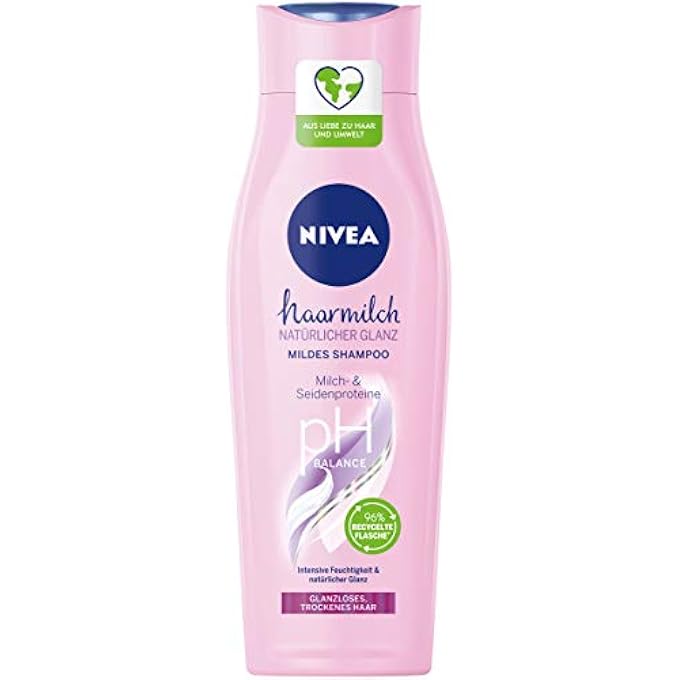 Nivea HAIR MILK NATURAL SHINE MILD CARE SHAMPOO WITH MILK & SILK PROTEINS FOR NOTICEABLY HEALTHY HAIR, 250 ML - Image 1