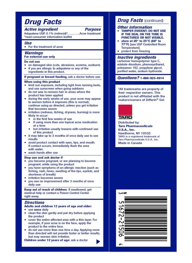 Taro Adapalene 0.1% USP Gel, 90-Day Supply, Paraben Free, Retinoid Acne-Prone Facial Treatment for Sensitive Skin, Prescription Strenght 1.6oz - Image 3