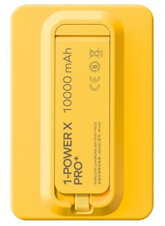 Momax Momax 1-Power X PRO+ 10000mAh Magnetic Wireless Power Bank with Stand and Built-in USB-C Cable - Yellow  - Image 5