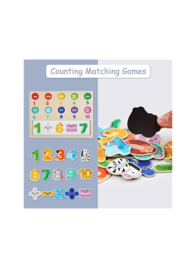PROMASS Sticks Matching Games with Magnetic Number Cards Pen, Color Sorting Toys with Sorting Cups, Toddler Educational Montessori Toy for Math Learning, Gift for Kids Aged 3 4 5 Years Old Boys Girls - Image 4