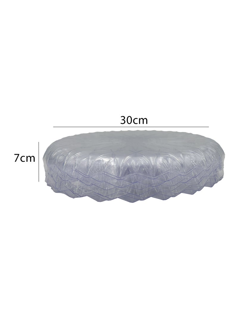 Ideal Pack Crystal-Look Plastic Plates – 30 cm | Clear Disposable Plates | 1 Kg Pack | Elegant & Durable Plastic Plates for Parties, Events, Buffets, and Catering - Image 4