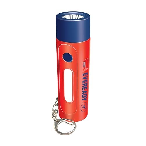 Eveready Siren DL102 Rechargeable LED Torch with 100 Decibels (dBA) Personal Safety Alarm - for Women, Kids & Elderly | 1W Torch, 1W Sidelight, Flasher, Keychain, USB Type B Fast Charging - Image 1