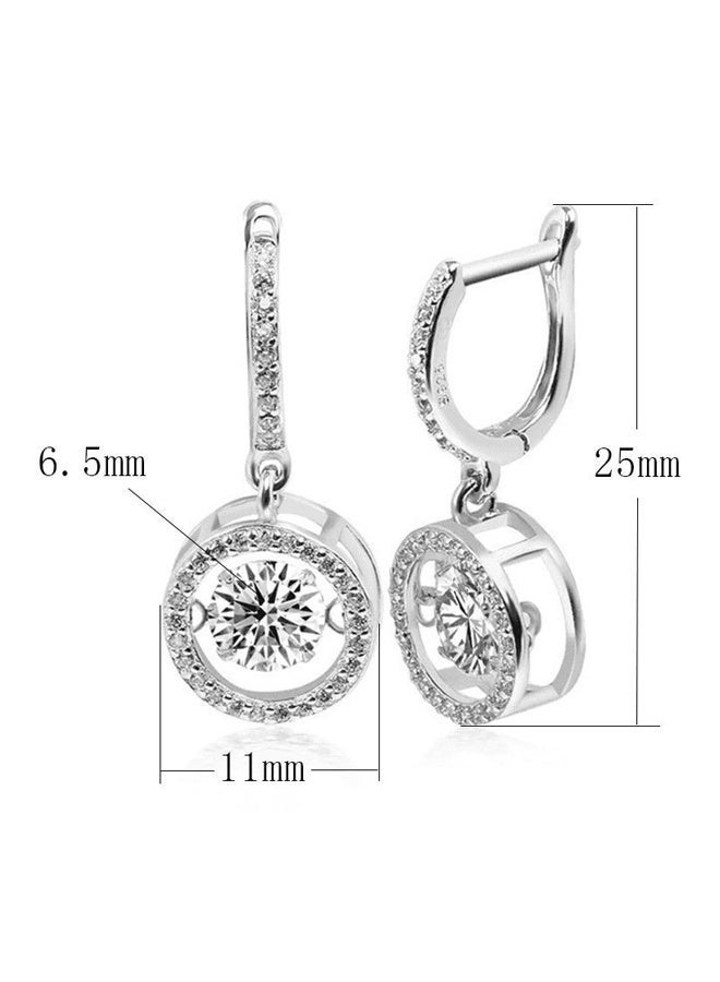 DAEVO Moissanite Drop Earrings 925 Silver Sparkling Jewelry for Women Perfect for Wedding & Formal Wear - Image 4