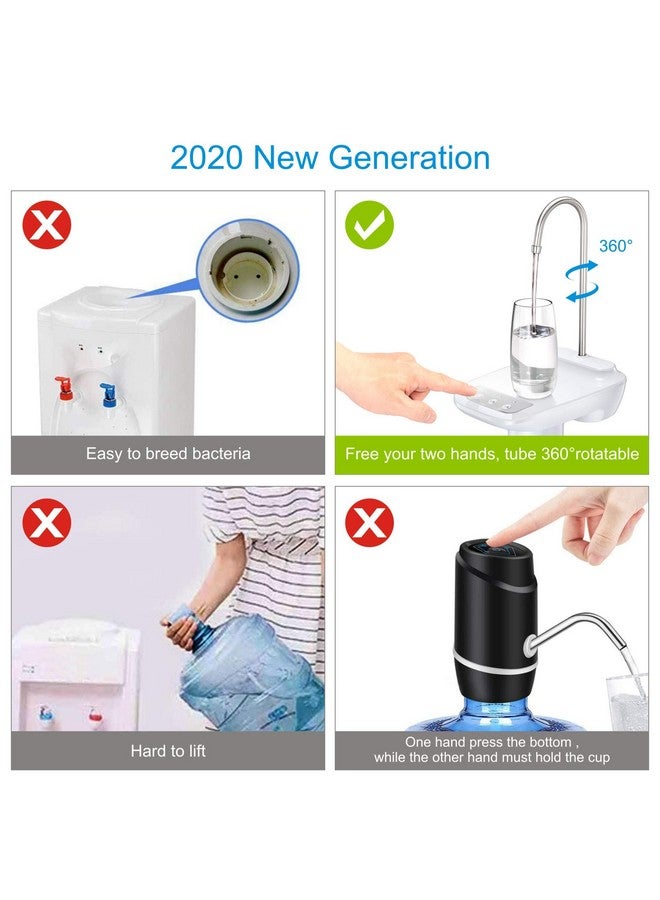 Water Dispenser 5 Gallon Water Bottle Pump Dispenser Water Pump for 5 Gallon Bottle - Electric Drinking Water Dispenser Pump Automatic Water Pump 5 Gallon (White)  - Image 5