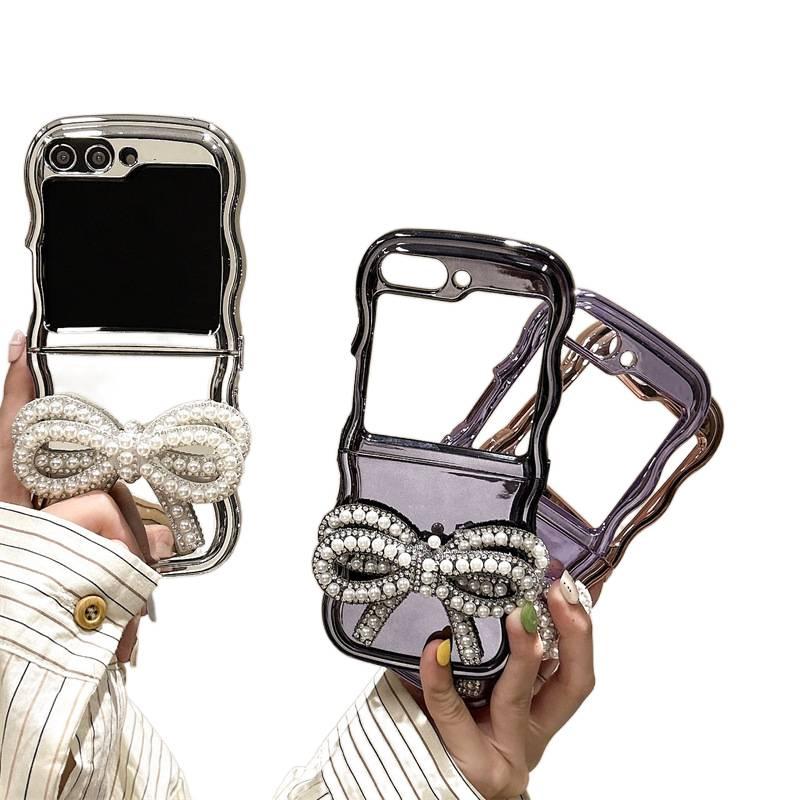 غطاء واقي | حماية من السقوط | تصميم القوس | بنفسجي سيليكون | مقاوم للصدمات لـ Samsung Galaxy Z Flip 5 - Image 2