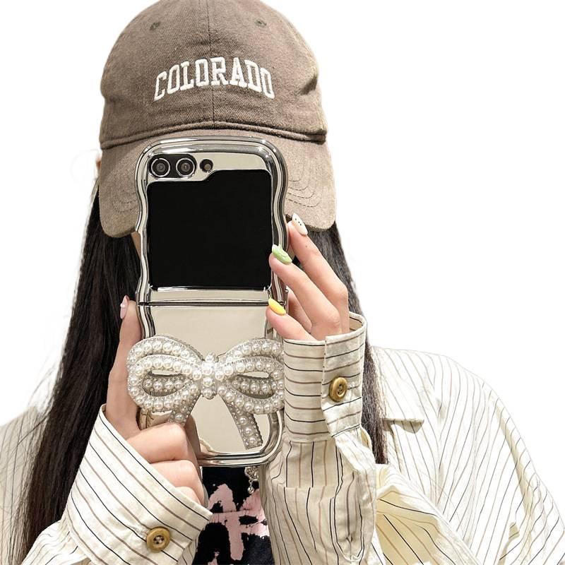 غطاء واقي | حماية من السقوط | تصميم القوس | بنفسجي سيليكون | مقاوم للصدمات لـ Samsung Galaxy Z Flip 5 - Image 3