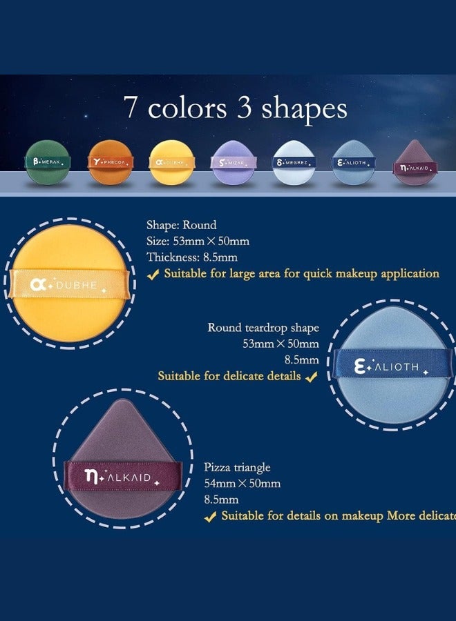 Generic 7pcs makeup sponge, double-sided for perfect blending, ideal for smooth and natural coverage, makeup, face powder, foundation.  - Image 4