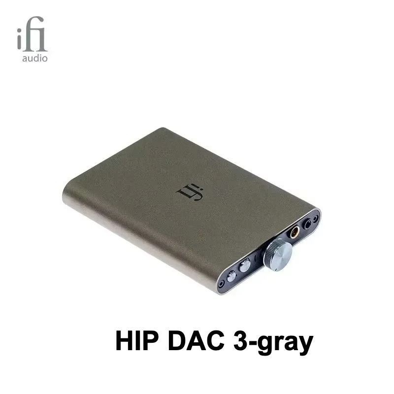 iFi Hip-DAC 3 Portable DAC Headphone Amplifier, Xmos Hi-Res Decoder, Gray - Image 1