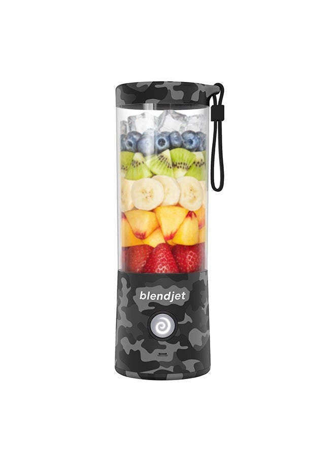 V2 Portable Blender Smoothie Maker, Personal Blender, Fruit Blender, Leak Proof Juicer, BPA-Free 475ml 200W Sports Bottle, USB-C Rechargeable, Ice Crusher with Stainless Steel Blades - Urban Camo 