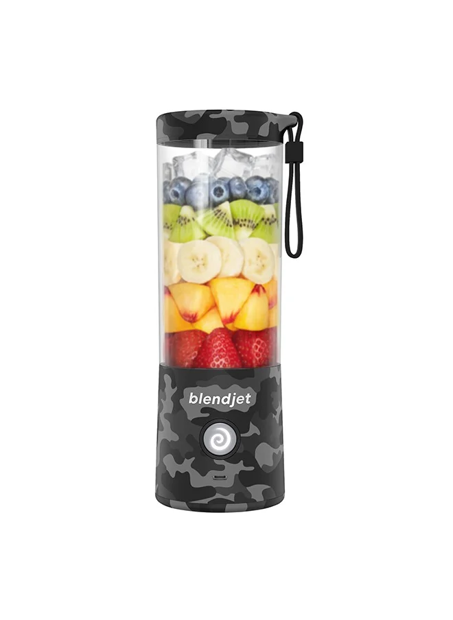 بليندجيت V2 Portable Blender Smoothie Maker, Personal Blender, Fruit Blender, Leak Proof Juicer, BPA-Free 475ml 200W Sports Bottle, USB-C Rechargeable, Ice Crusher with Stainless Steel Blades - Urban Camo