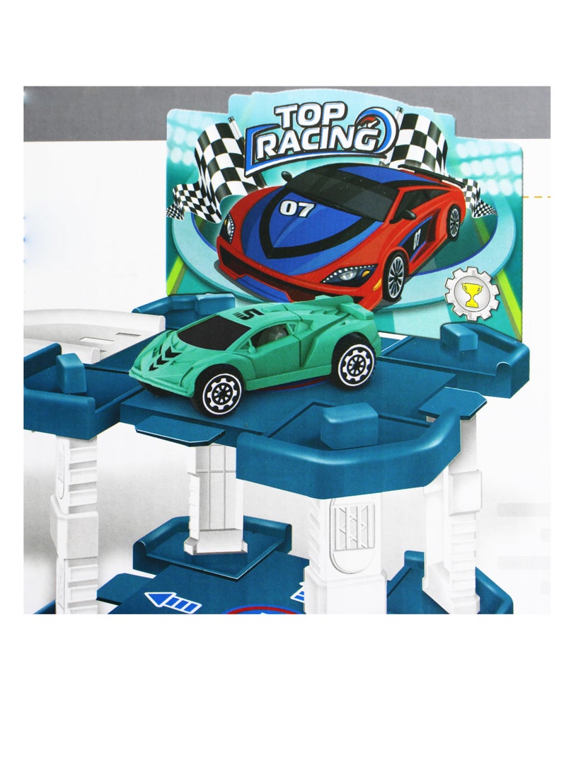 مجموعة ألعاب سيارة السكك الحديدية المنزلقة ممتعة تعليمية للأطفال - Image 2