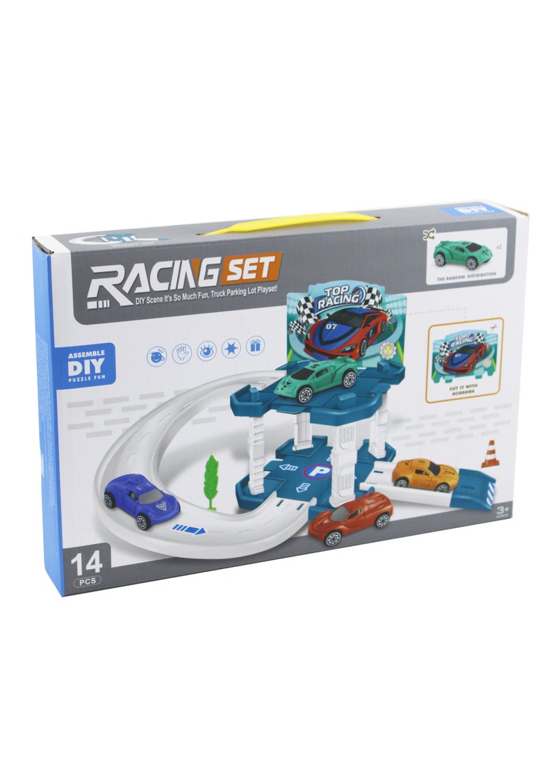 مجموعة ألعاب سيارة السكك الحديدية المنزلقة ممتعة تعليمية للأطفال - Image 4