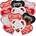 YOUDICT Happy Valentines Day Balloons 18 Inch Red Pink White Black Heart Balloons Valentines Heart Balloon for Valentine Day Romantic Decorations Special Night Party Supplies - Image 2