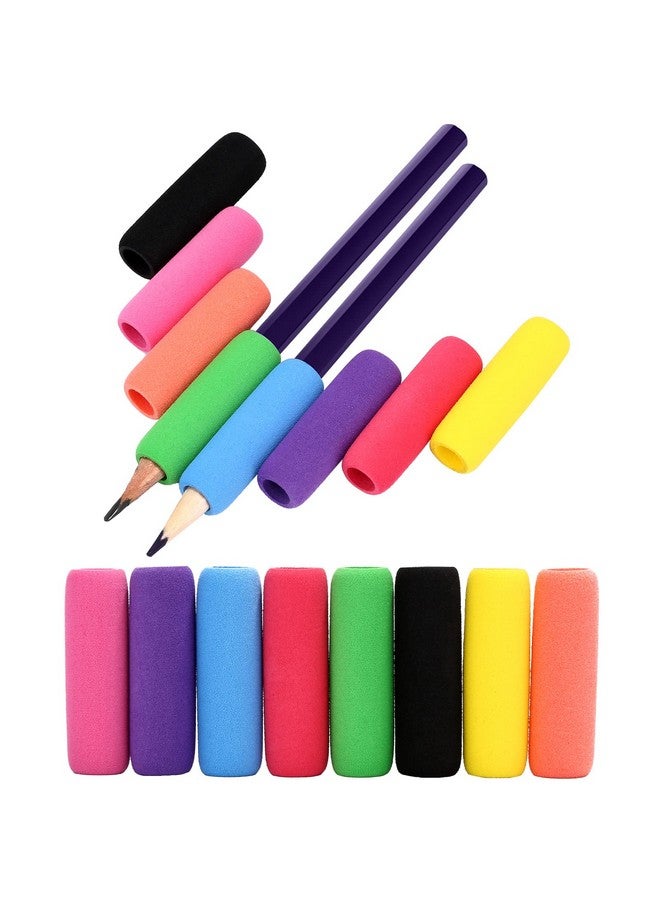 Sumind Pencil Holders Soft Pencil Cushion Writing Aid Pencil Erasers Toppers For Teachers, Adults, Assorted Colors, 1.57 Inches Long School Supplies(50 Pieces) - Image 1