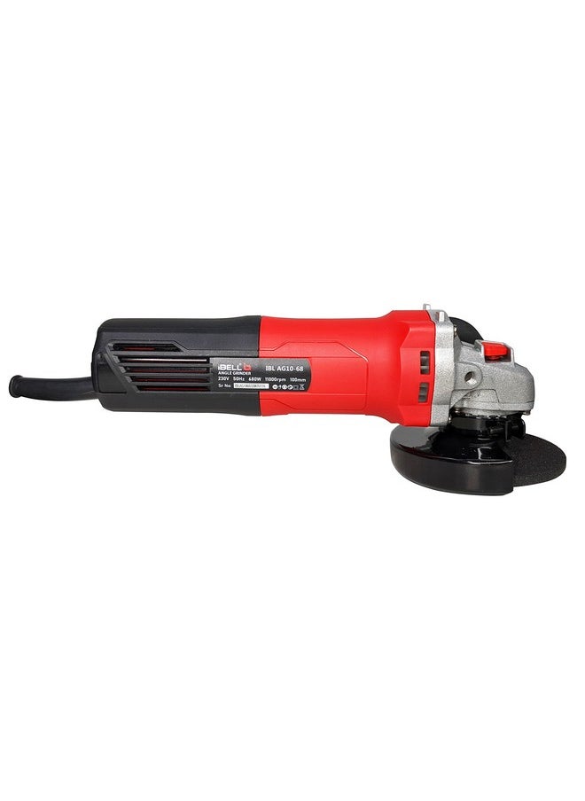 iBELL - IBELL Angle Grinder AG10-68, 680W Heavy Duty, Copper Armature, Disc Dia 100mm, 11000 RPM with Grinding Wheel and Guard… - Image 1