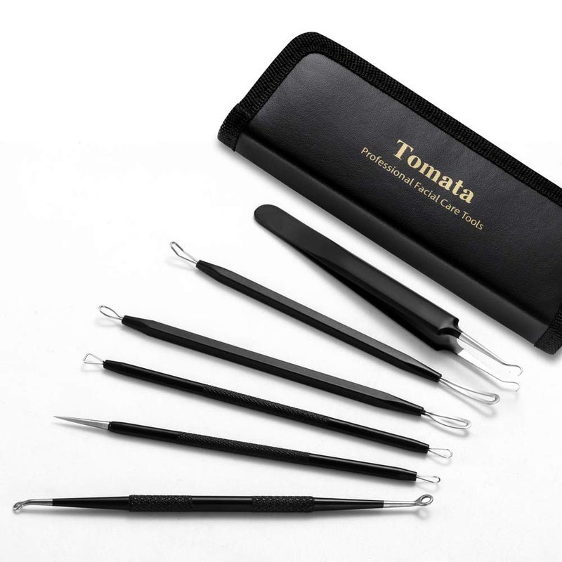 Tomata Blackhead Remover Pimple Popper Tool Kit - (6 Piece Kit) - Professional Stainless Pimples Comedone Extractor Removal Tool - Image 5