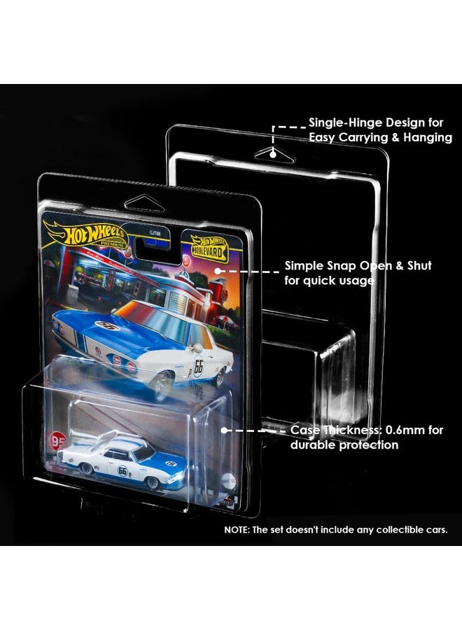 baskiss 15 Pack Clear Clamshell Protector Case Compatible with Hot Wheels Premium, 0.6mm Thick PET Vehicle Blister Pack Cover Cases for Storage and Display (15)  - Image 3