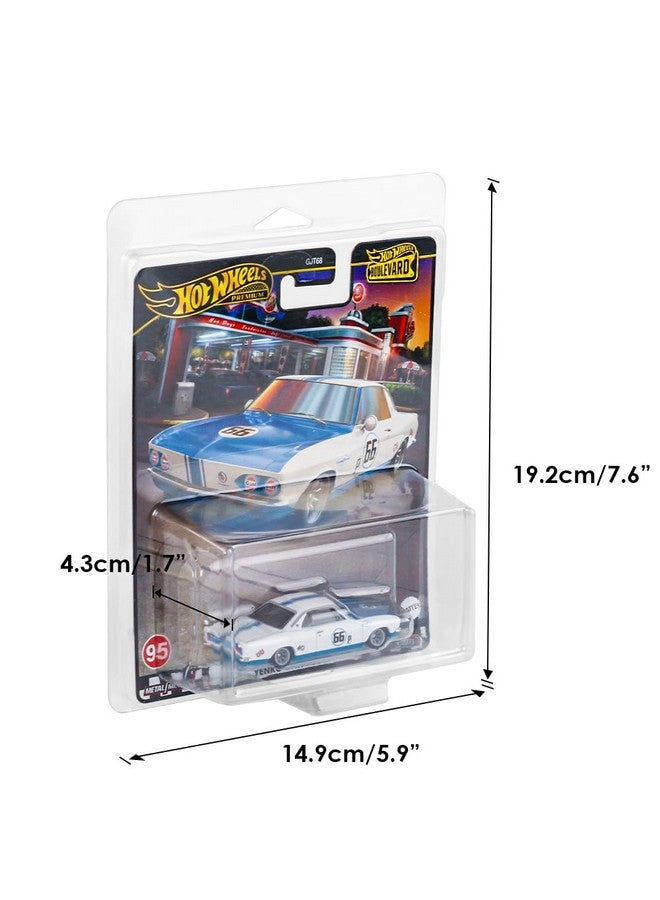 baskiss 15 Pack Clear Clamshell Protector Case Compatible with Hot Wheels Premium, 0.6mm Thick PET Vehicle Blister Pack Cover Cases for Storage and Display (15)  - Image 2