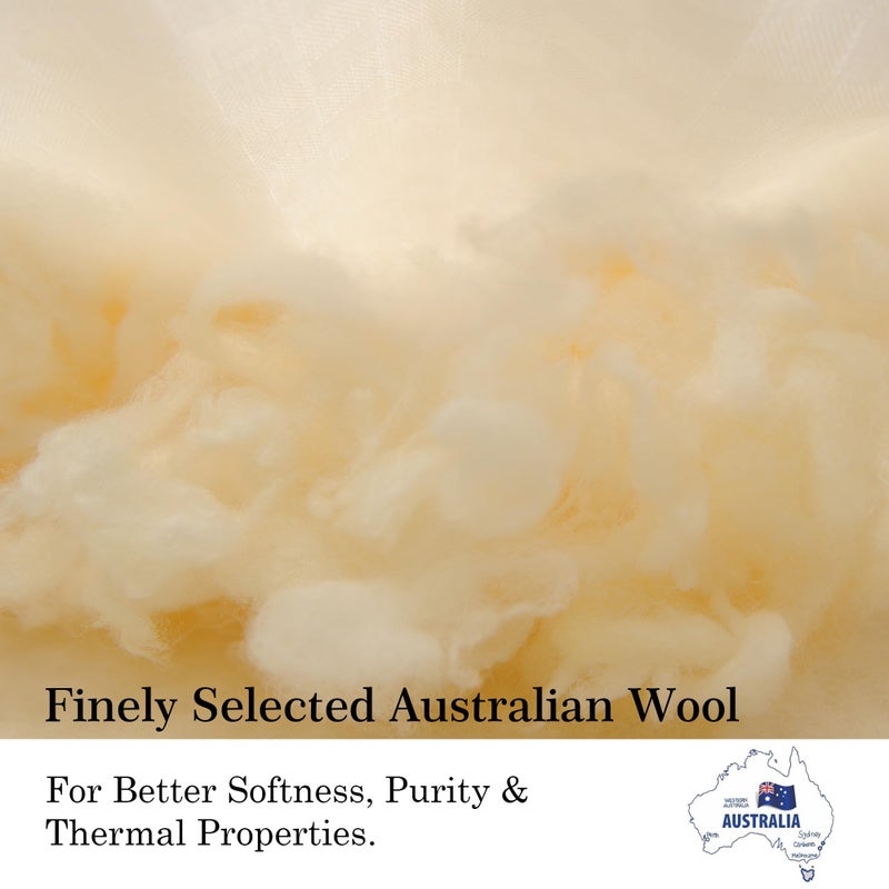 CUDDLE DREAMS Wool Comforter Duvet Insert, 100% Australian Wool Filling with Soft Noiseless Cotton Shell, Natural Warmth (Lightweight for Summer, King) - Image 4