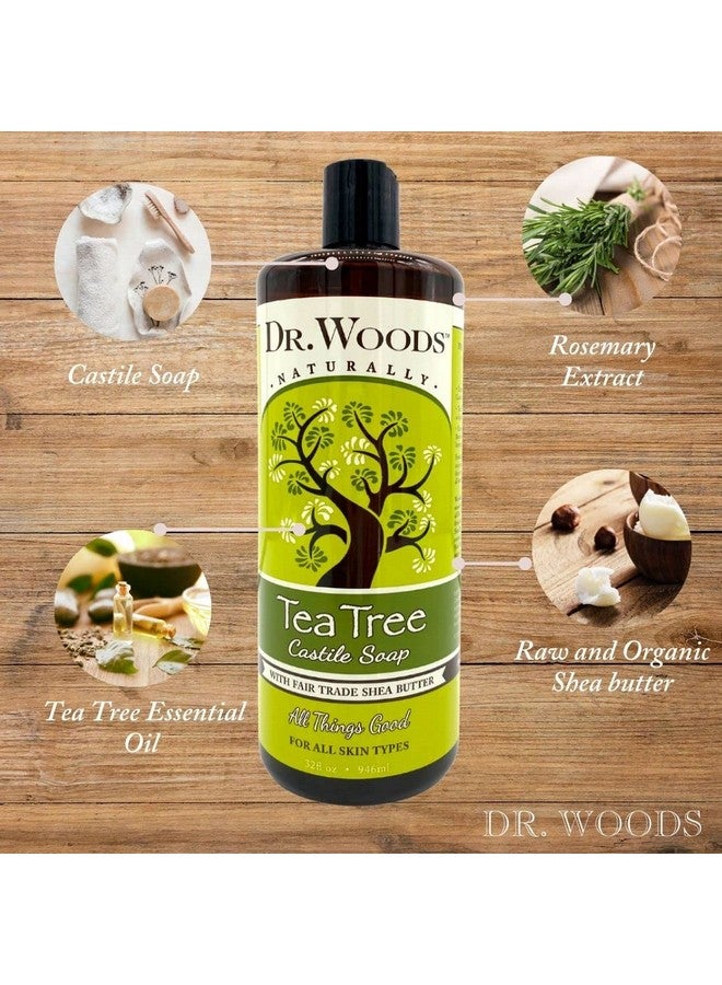 Dr. Woods Pure Tea Tree Castile Soap With Organic Shea Butter 32 Ounce - Image 4