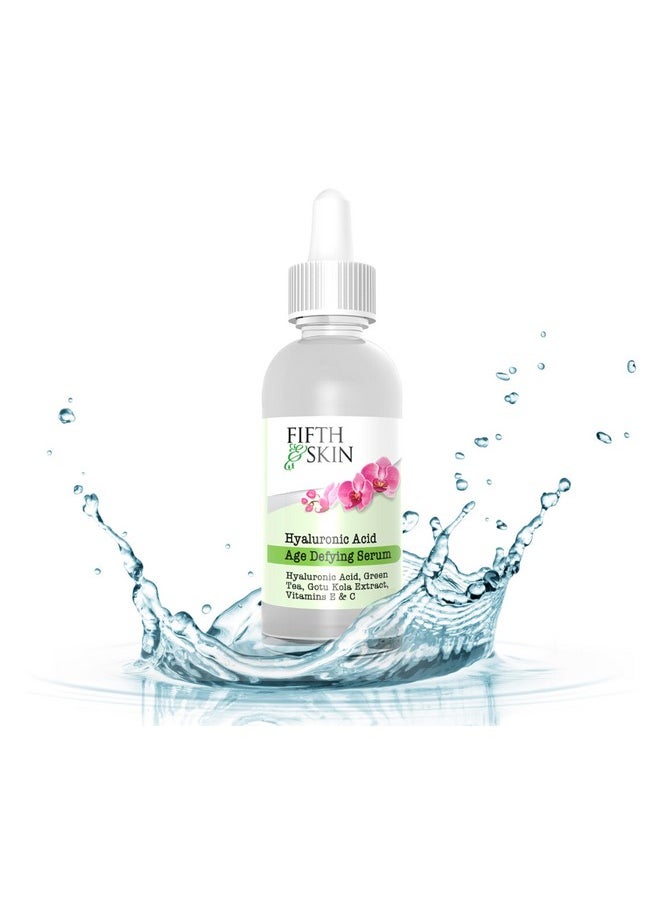 Fifth & Skin Age Defying Face Serum w/Hyaluronic Acid, Vit C & E | BIG 2 OZ. | Made in USA | Vegan | Cruelty Free | Wrinkles | Plump Fine Lines | Dry Skin  - Image 1