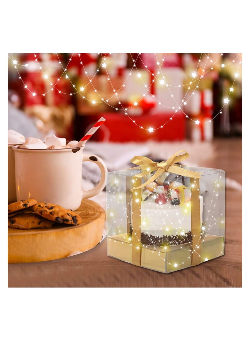 10x10x10cm Film Covered Clear Cube Wedding Favour Boxes PVC Transparent Cube Gift Boxes for Candy Chocolate  12PC - Image 2