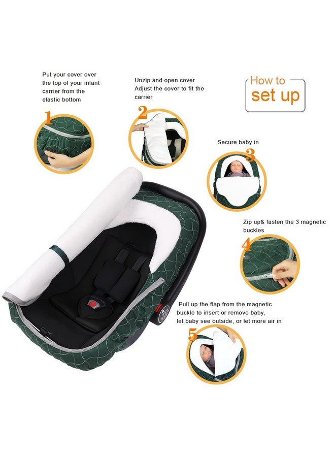 YOOFOSS Yoofoss Baby Stroller Bunting Bags Winter Carseat Canopies Cover to Protect Baby from Cold Wind, Super Warm Plush Fleece Baby Carrier Cover for Infant Boys Girls - Image 4