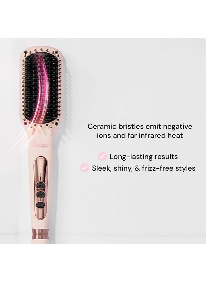 L'ANGE HAIR - L'ANGE HAIR Le Vite Straightening Brush | Heated Straightener Flat Iron for Smooth, Anti Frizz Hair | Dual-Voltage Electric Brush Straightener | Hot Brush for Styling - Image 1