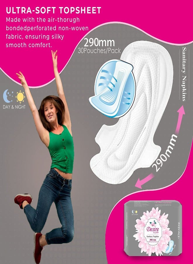 Glider Ultra Thin, Heavy Absorbency, Unscented Sanitary Pads For Women With Wings, 30 Pads (Pack of 2 (60 Count)) - Image 3